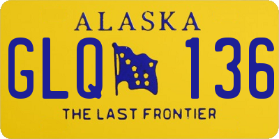 AK license plate GLQ136