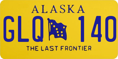 AK license plate GLQ140