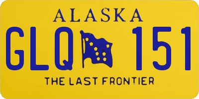 AK license plate GLQ151