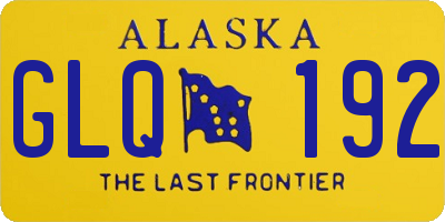 AK license plate GLQ192
