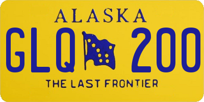 AK license plate GLQ200