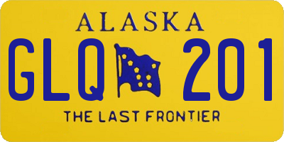 AK license plate GLQ201