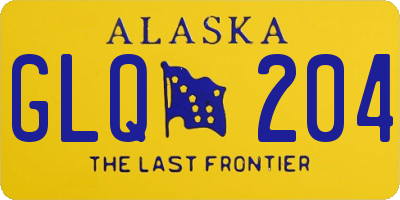 AK license plate GLQ204
