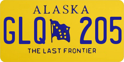 AK license plate GLQ205