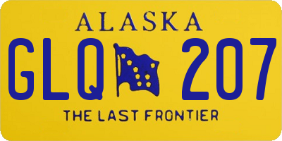 AK license plate GLQ207