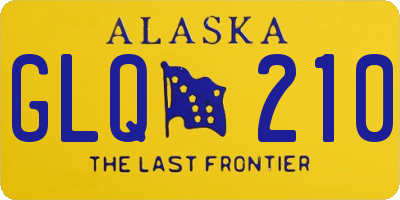 AK license plate GLQ210