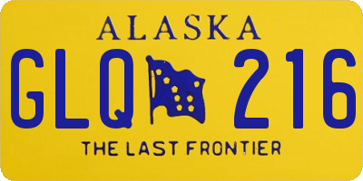 AK license plate GLQ216