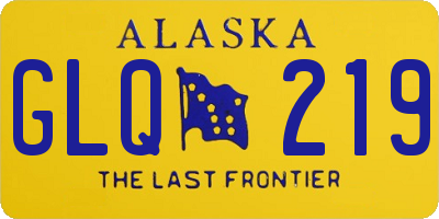 AK license plate GLQ219