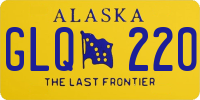 AK license plate GLQ220