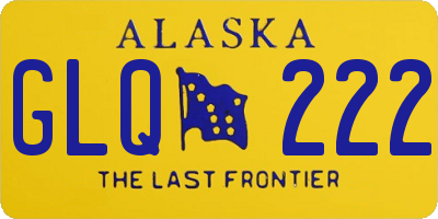 AK license plate GLQ222
