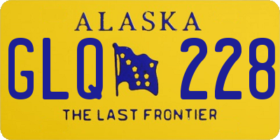 AK license plate GLQ228