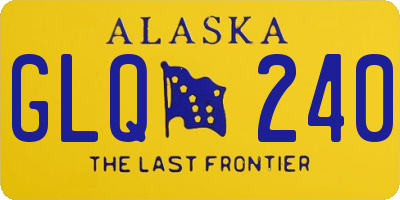 AK license plate GLQ240