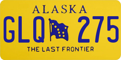 AK license plate GLQ275