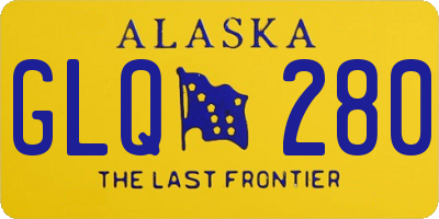 AK license plate GLQ280