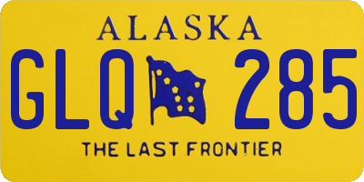 AK license plate GLQ285