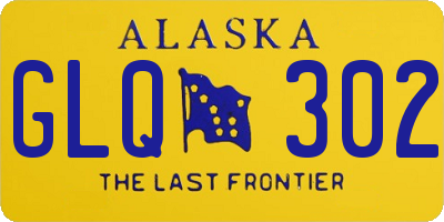 AK license plate GLQ302