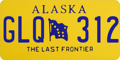 AK license plate GLQ312