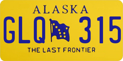 AK license plate GLQ315