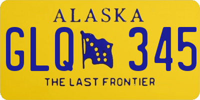 AK license plate GLQ345