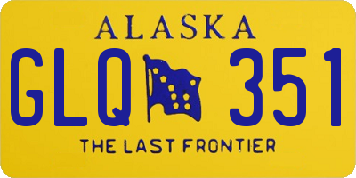 AK license plate GLQ351