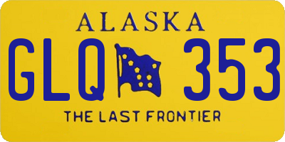 AK license plate GLQ353