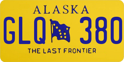 AK license plate GLQ380