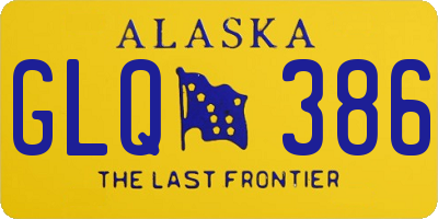 AK license plate GLQ386