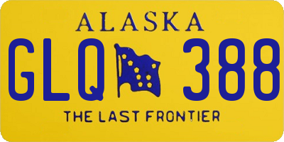 AK license plate GLQ388