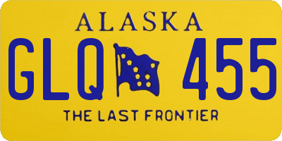 AK license plate GLQ455