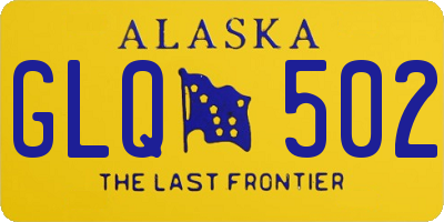 AK license plate GLQ502