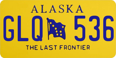 AK license plate GLQ536