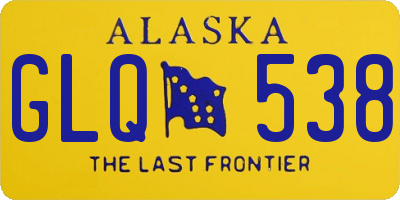 AK license plate GLQ538