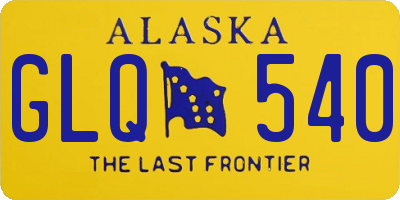 AK license plate GLQ540