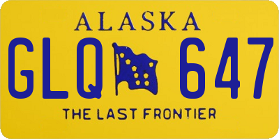 AK license plate GLQ647