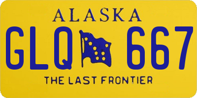 AK license plate GLQ667