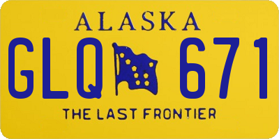 AK license plate GLQ671