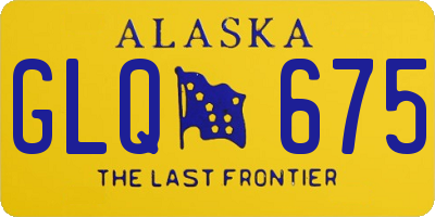 AK license plate GLQ675