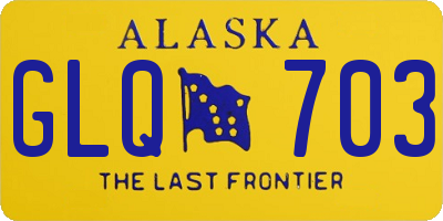 AK license plate GLQ703