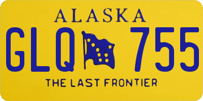 AK license plate GLQ755