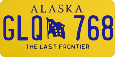 AK license plate GLQ768