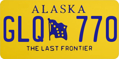 AK license plate GLQ770