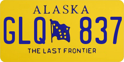 AK license plate GLQ837