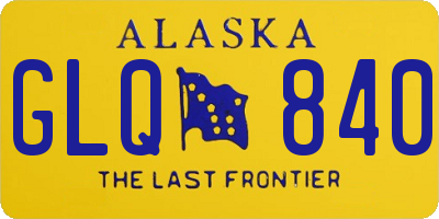 AK license plate GLQ840