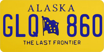 AK license plate GLQ860