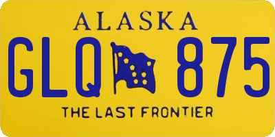 AK license plate GLQ875