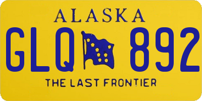 AK license plate GLQ892