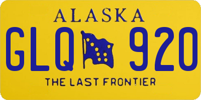 AK license plate GLQ920