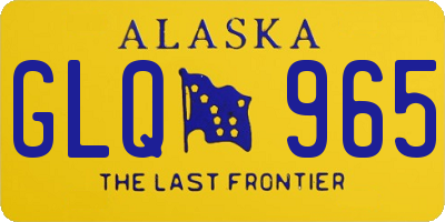 AK license plate GLQ965