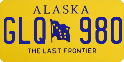 AK license plate GLQ980
