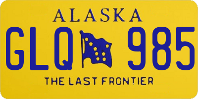 AK license plate GLQ985